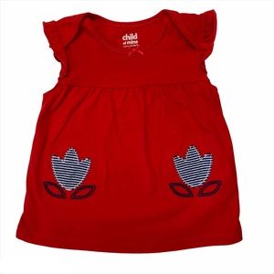 Carter’s Girls Short Sleeve Flower Jersey Dress